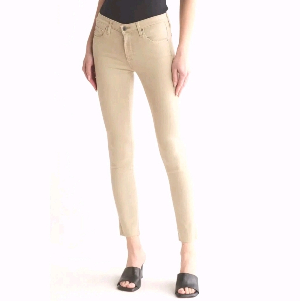 AG Adriano Goldschmied Womens Pants Size 28 Beige Super Skinny Ankle Legging